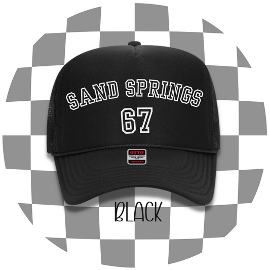 Personalized High-Profile Foam Front Trucker Cap - Black