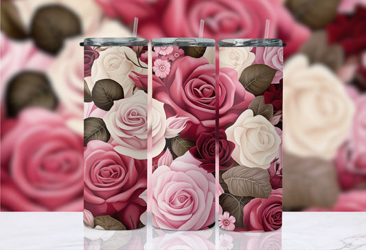 Skinny Tumbler 20 oz. - Bed of Roses