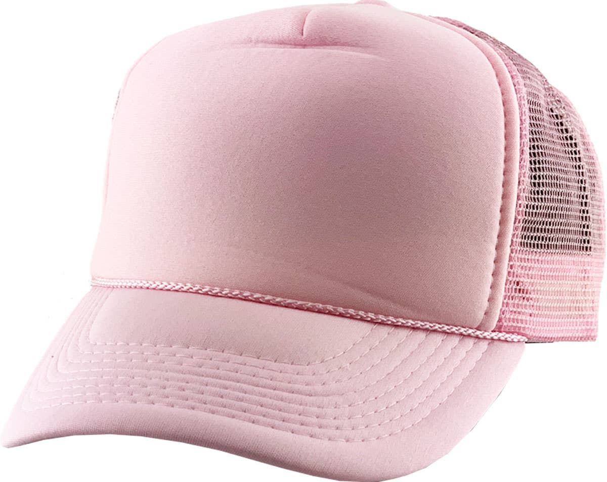 Personalized High-Profile Foam Front Trucker Cap - Pink