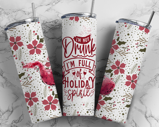 Skinny Tumbler 20 oz. - Full of Holiday Spirits