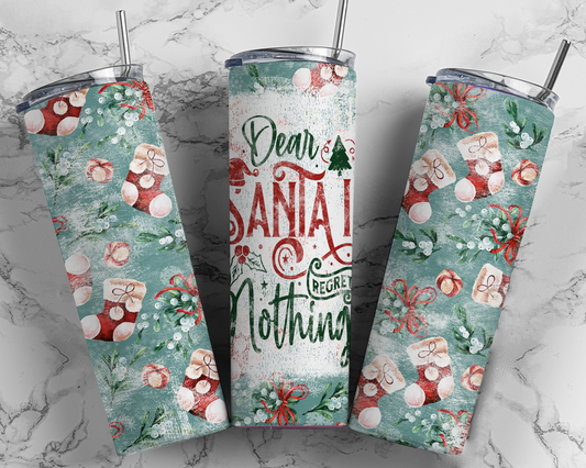 Skinny Tumbler 20 oz. - Santa, I Regret Nothing