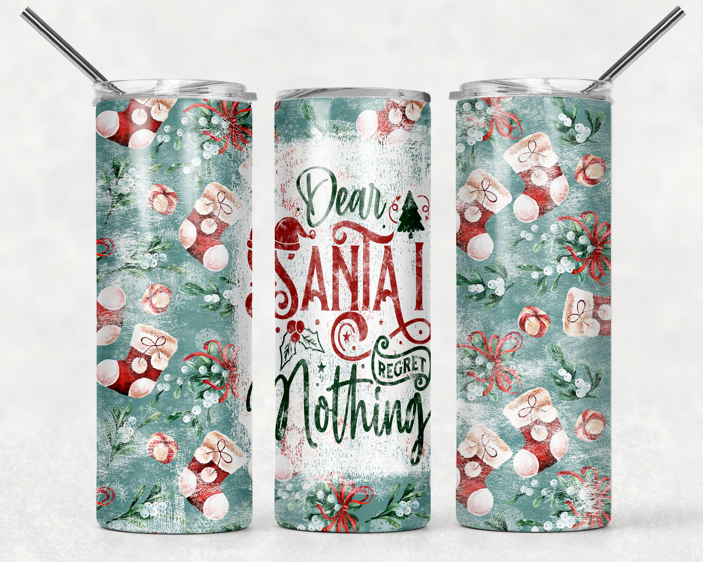 Skinny Tumbler 20 oz. - Santa, I Regret Nothing